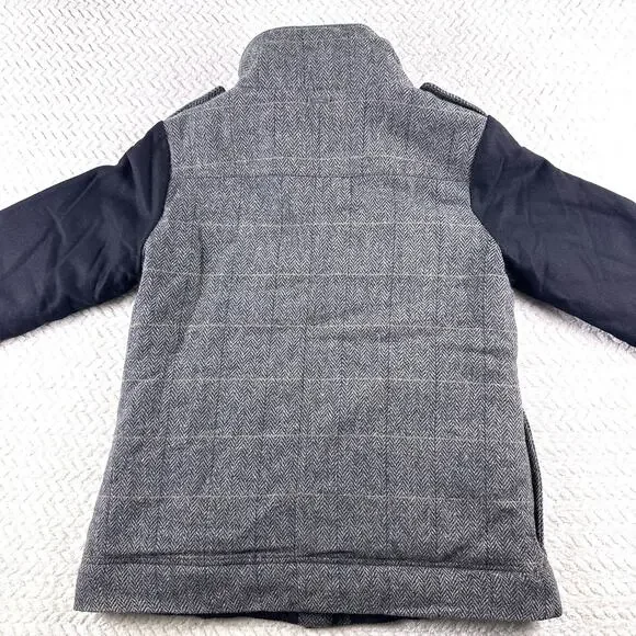 PrAna Women's Herringbone Wool Blend Caprise Insulated Convertible Jacket Gravel